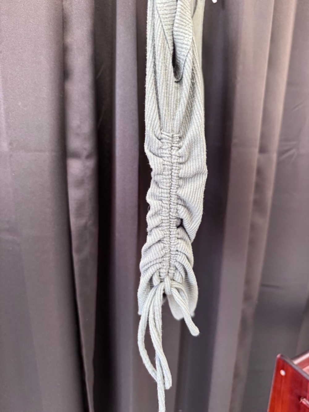 Princess Polly Sage Ribbed Drawstring Tank - Picture 3 of 4
